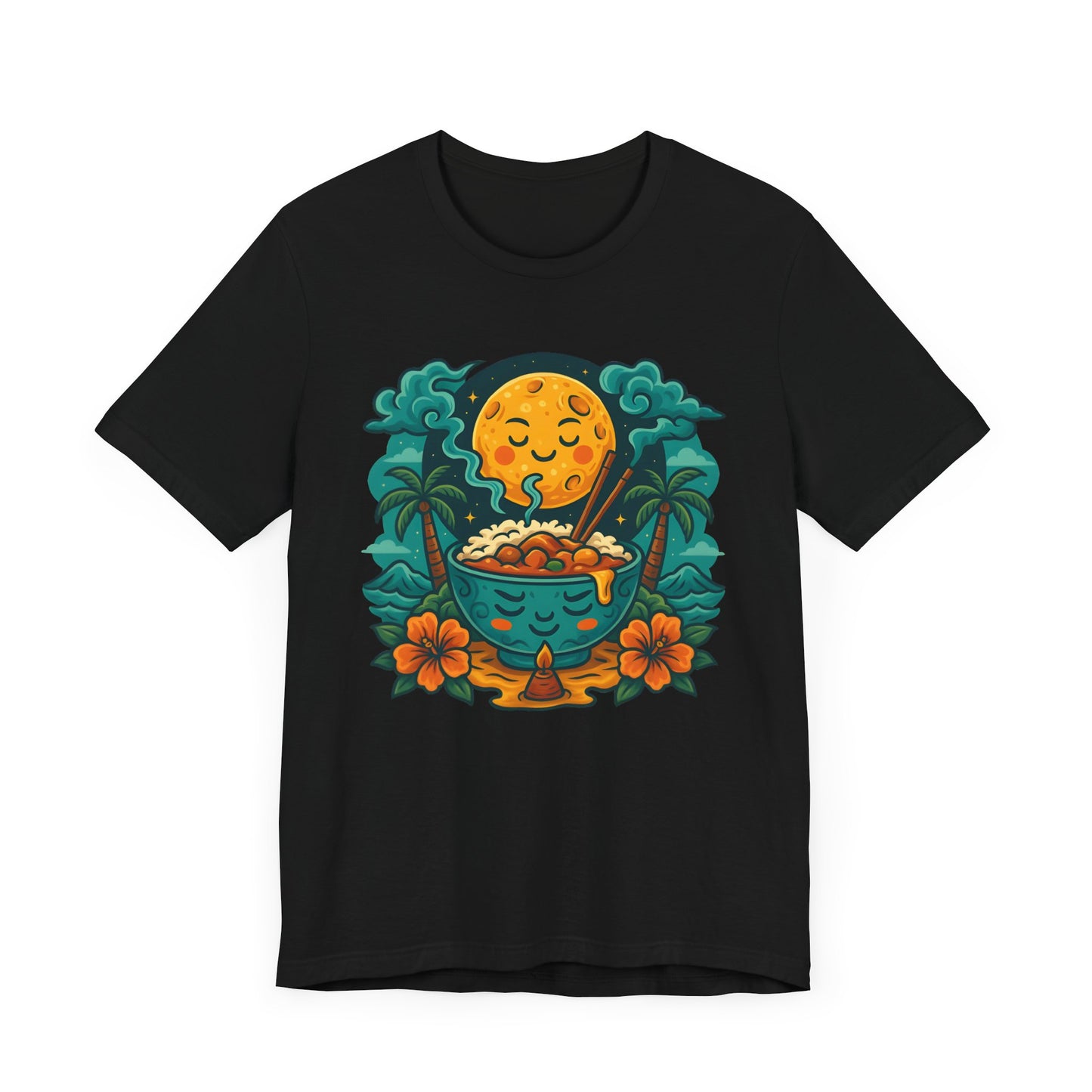 Cozy Sunset Vibe Tee - Unisex Jersey Short Sleeve T-Shirt with Tropical Design