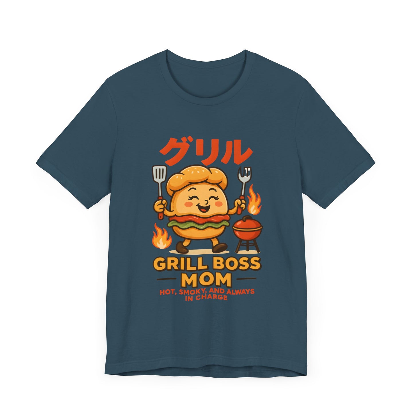 Grill Boss Mom Tee - Fun BBQ Unisex Jersey T-Shirt for Moms