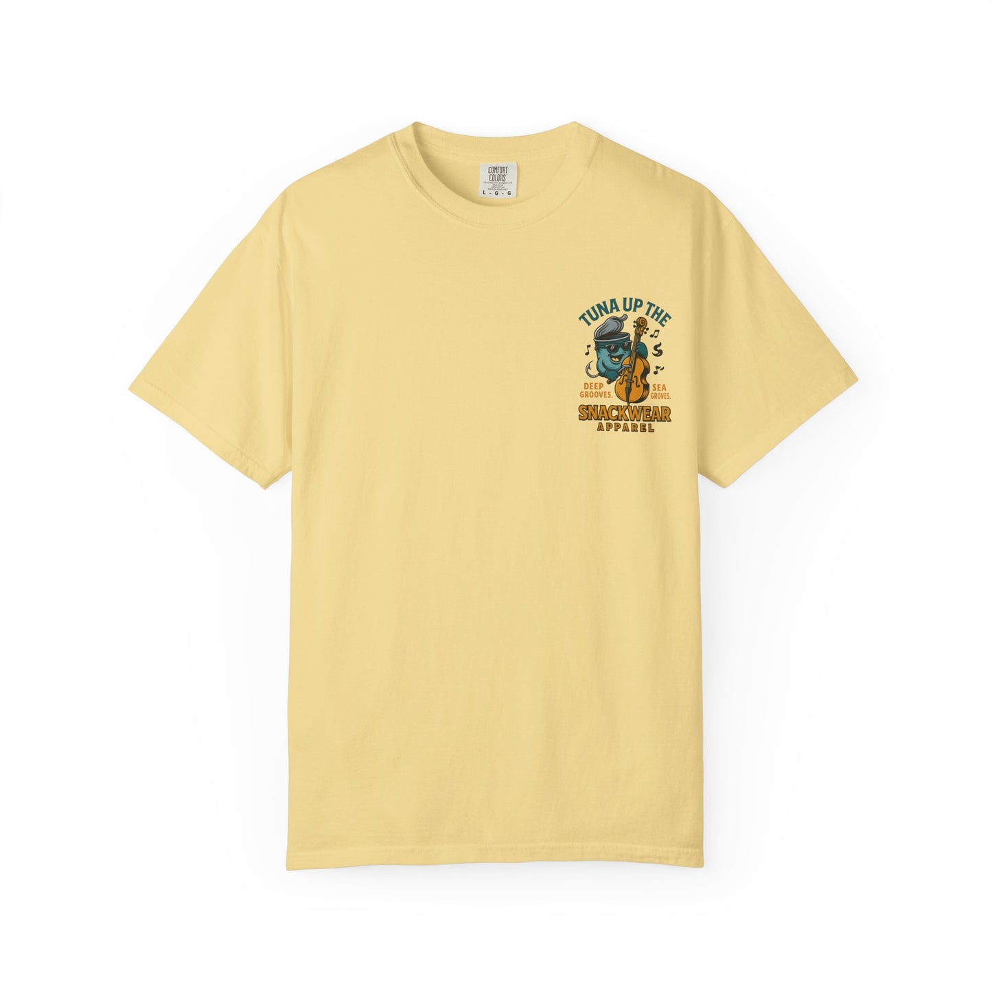 Vintage-Inspired Music T-Shirt, Fun Unisex Tee, Deep Sea Grooves Tee, Quirky Bass Fish T-Shirt, Gift for Music Lovers, Beach Vibes