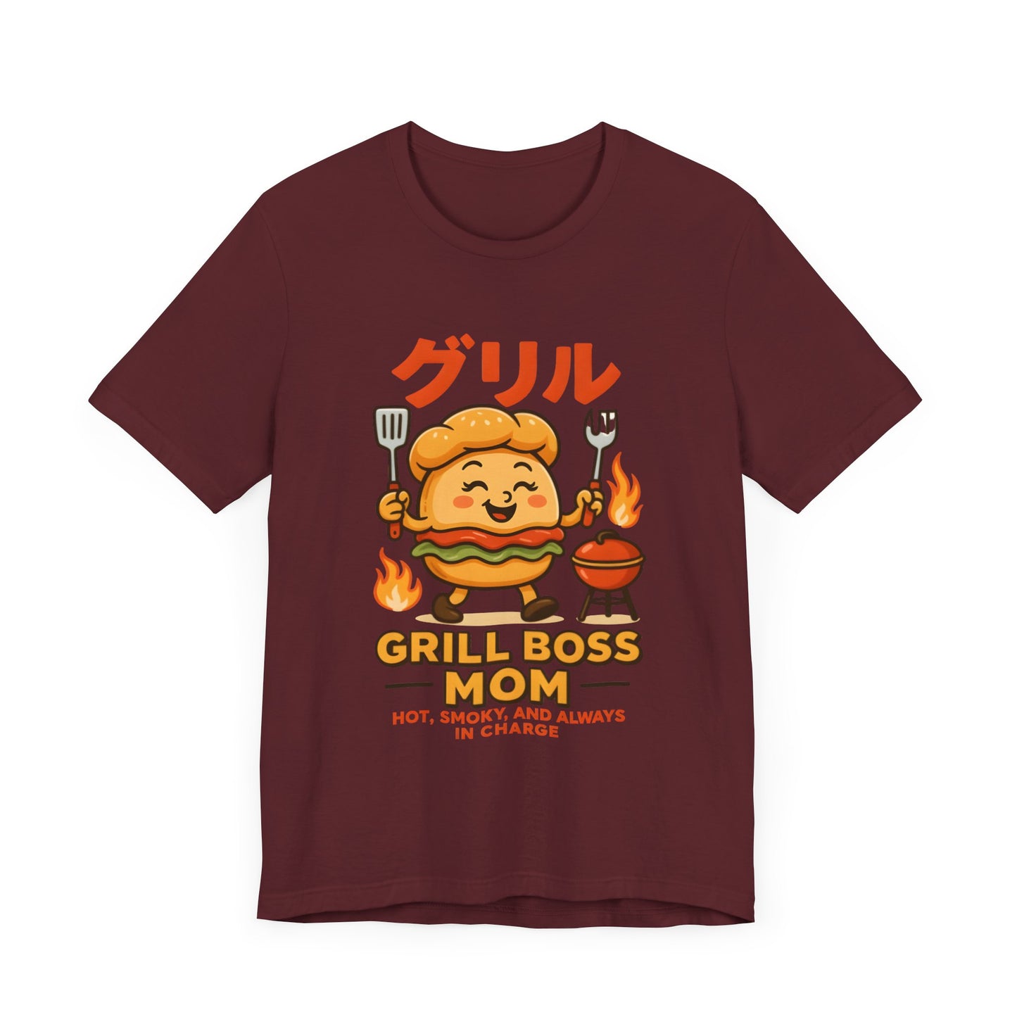 Grill Boss Mom Tee - Fun BBQ Unisex Jersey T-Shirt for Moms