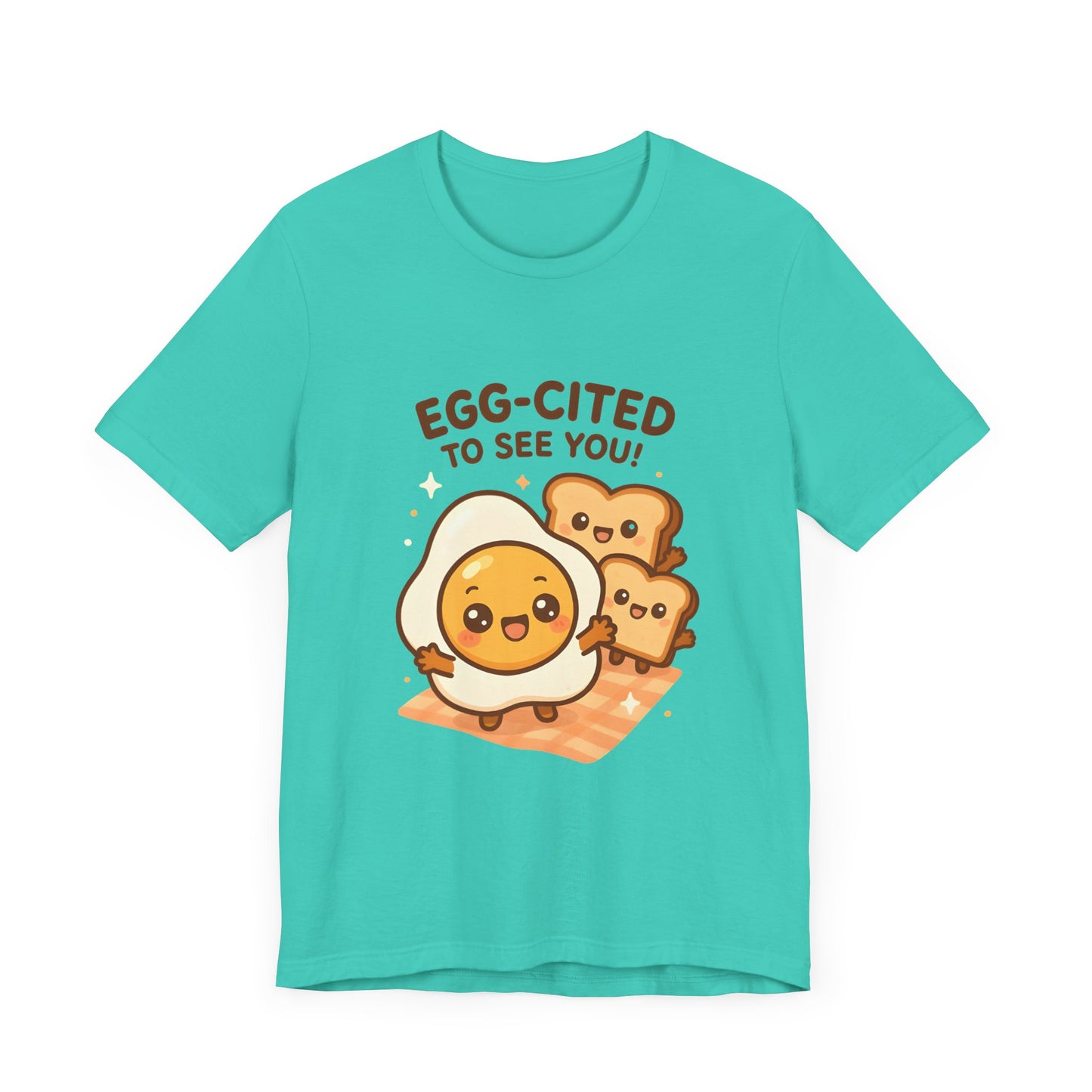 Egg-cited Unisex Jersey Short Sleeve Tee - Fun & Playful Graphic T-Shirt