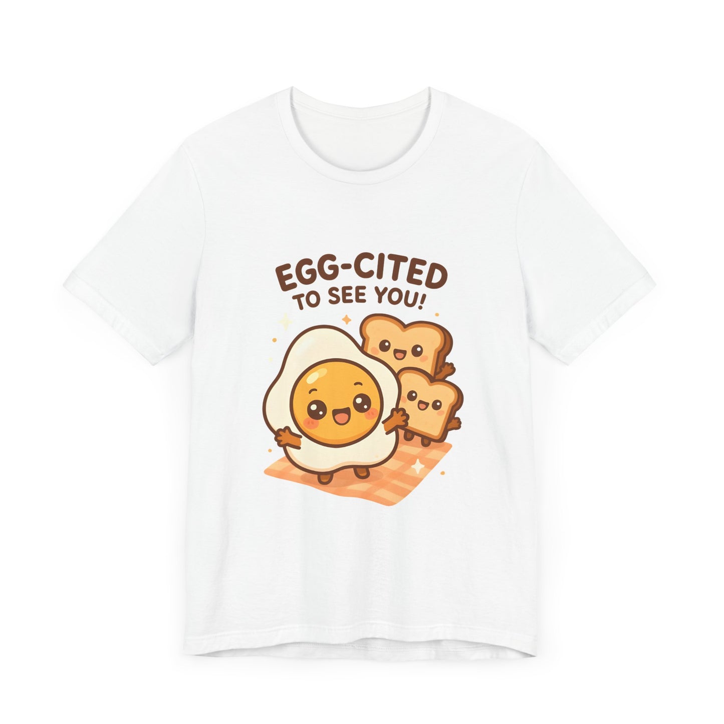 Egg-cited Unisex Jersey Short Sleeve Tee - Fun & Playful Graphic T-Shirt