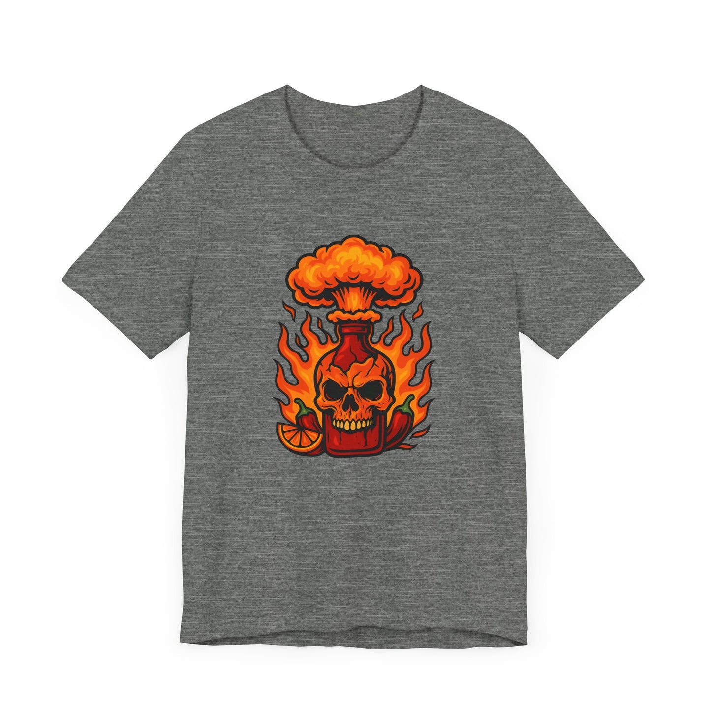 Fiery Skull Graphic Tee - Unisex Short Sleeve T-Shirt