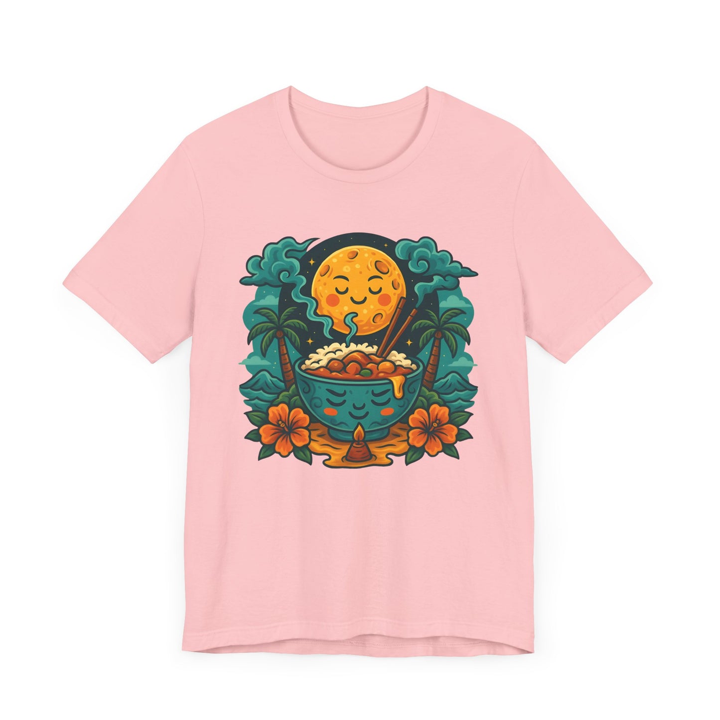 Cozy Sunset Vibe Tee - Unisex Jersey Short Sleeve T-Shirt with Tropical Design