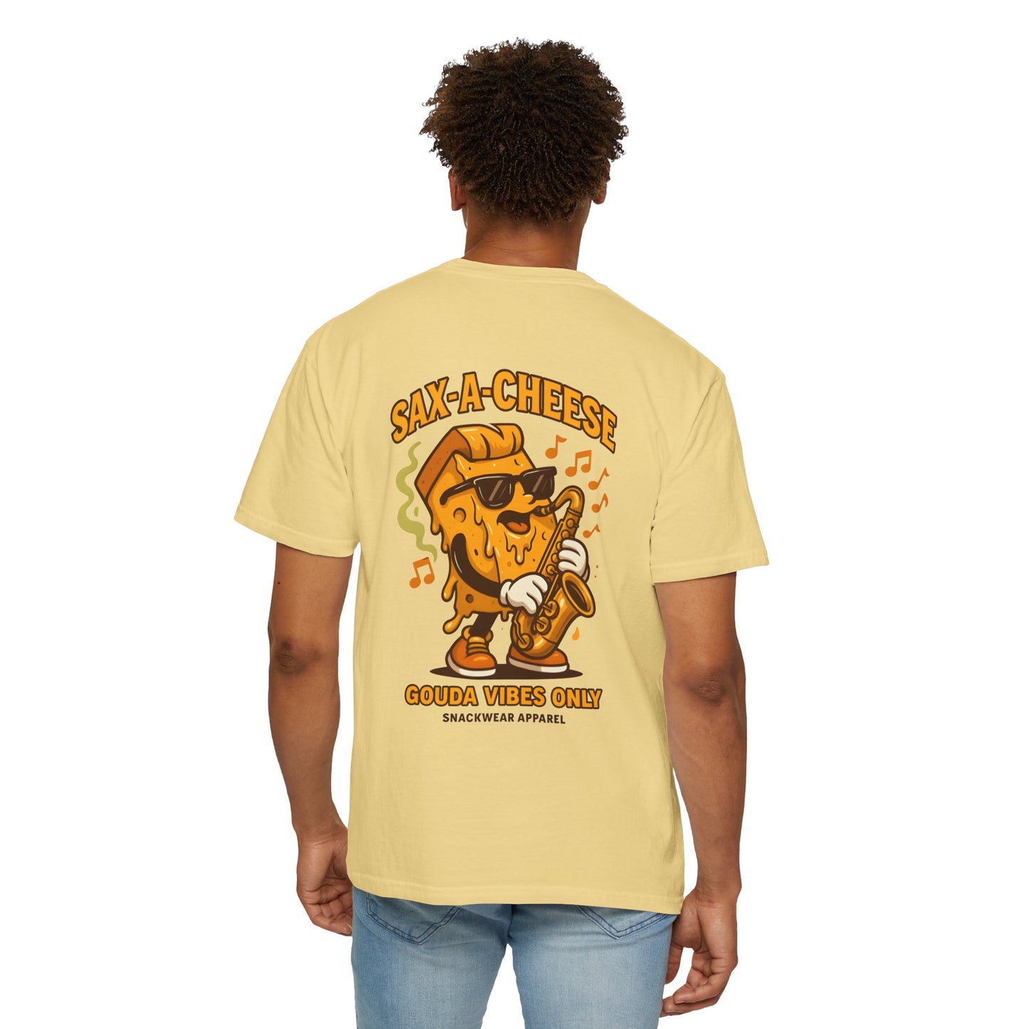 Gouda Vibes Only Unisex T-Shirt - Fun Cheese Graphic Tee for Music Lovers