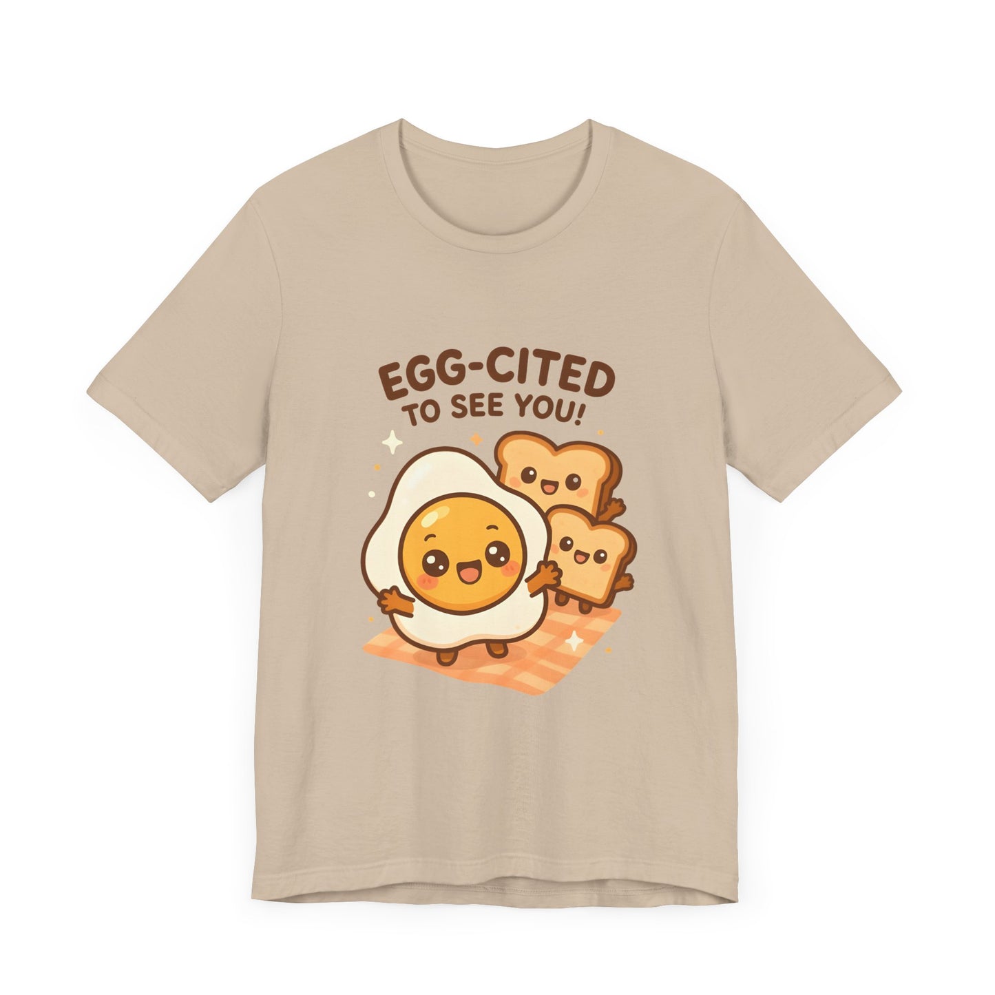 Egg-cited Unisex Jersey Short Sleeve Tee - Fun & Playful Graphic T-Shirt