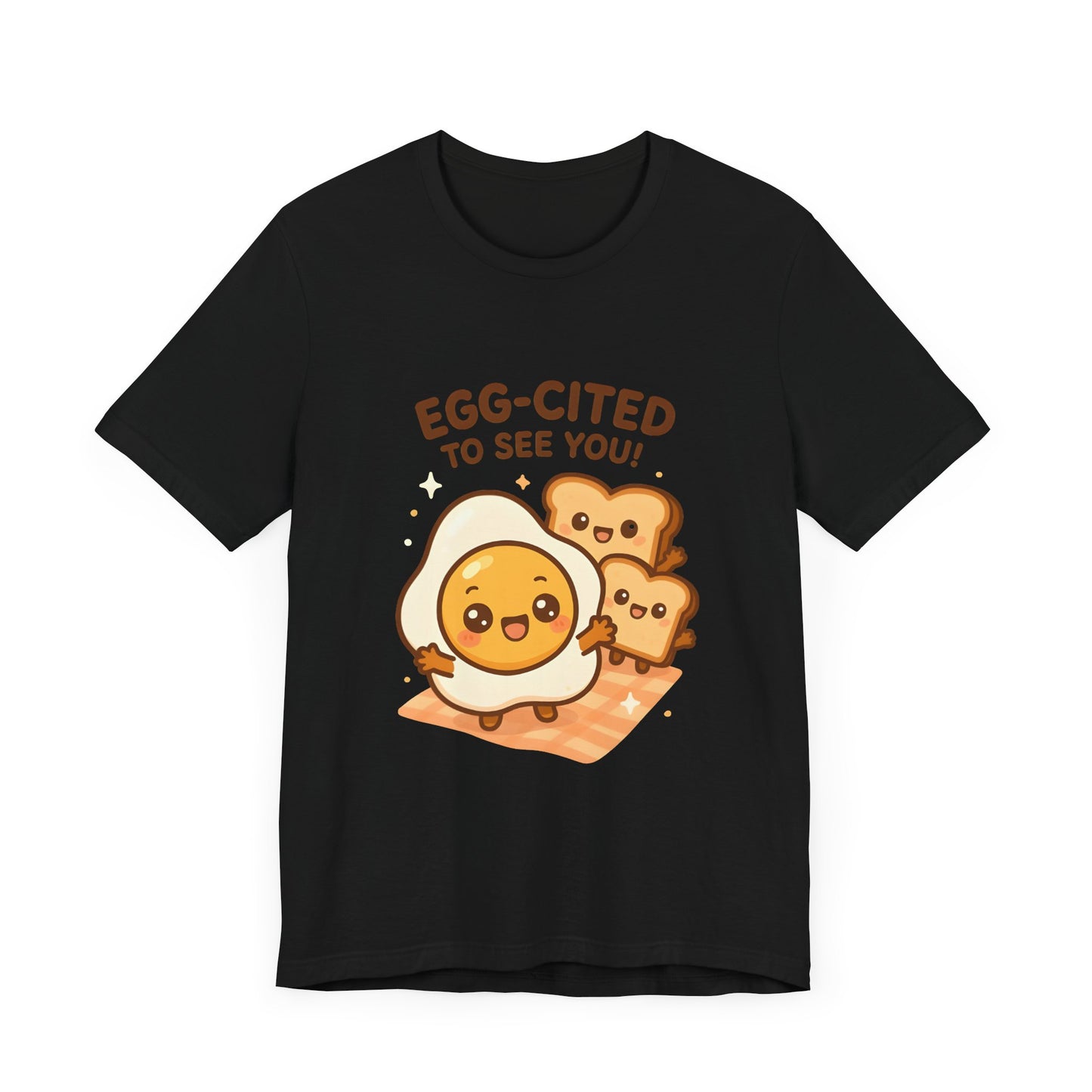 Egg-cited Unisex Jersey Short Sleeve Tee - Fun & Playful Graphic T-Shirt