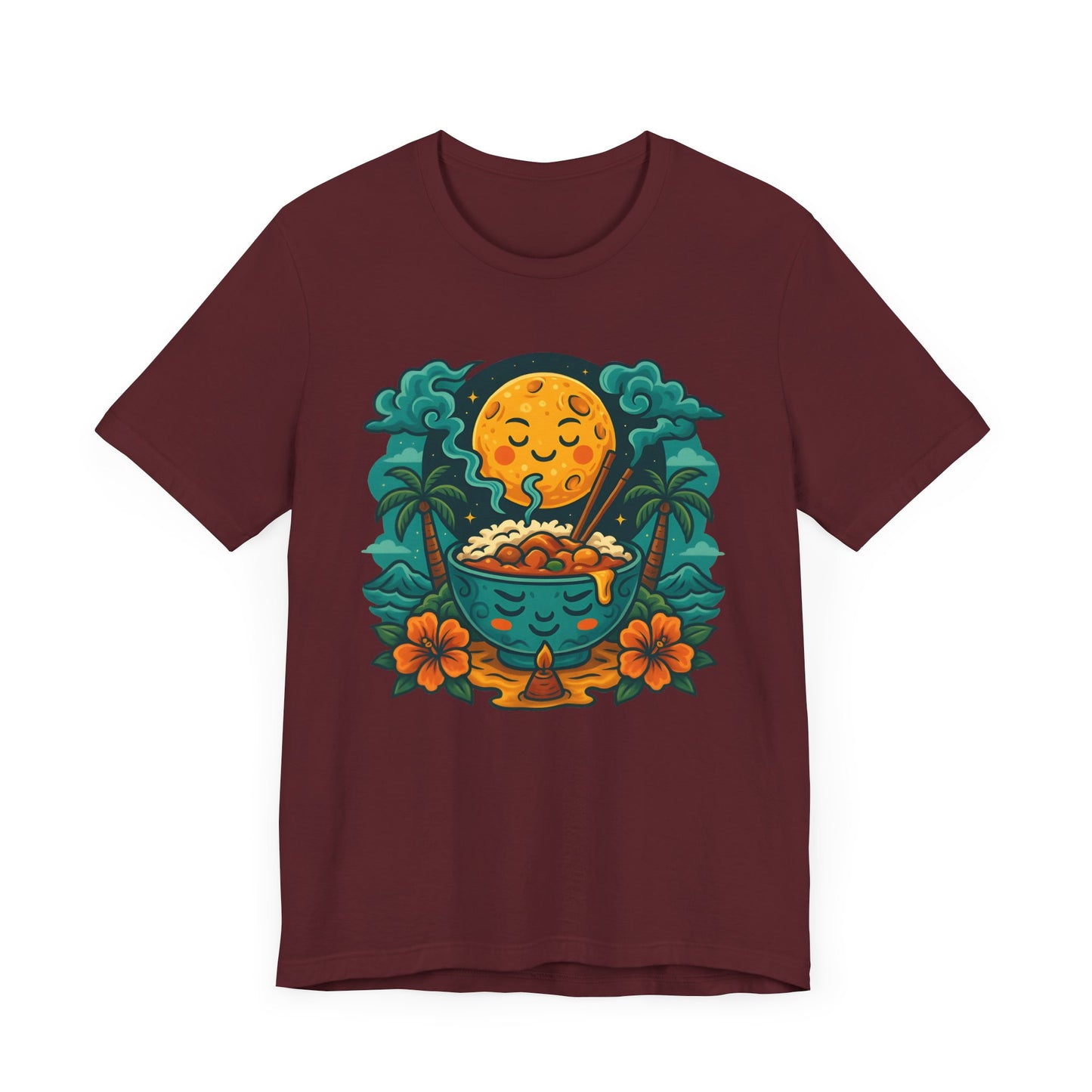 Cozy Sunset Vibe Tee - Unisex Jersey Short Sleeve T-Shirt with Tropical Design