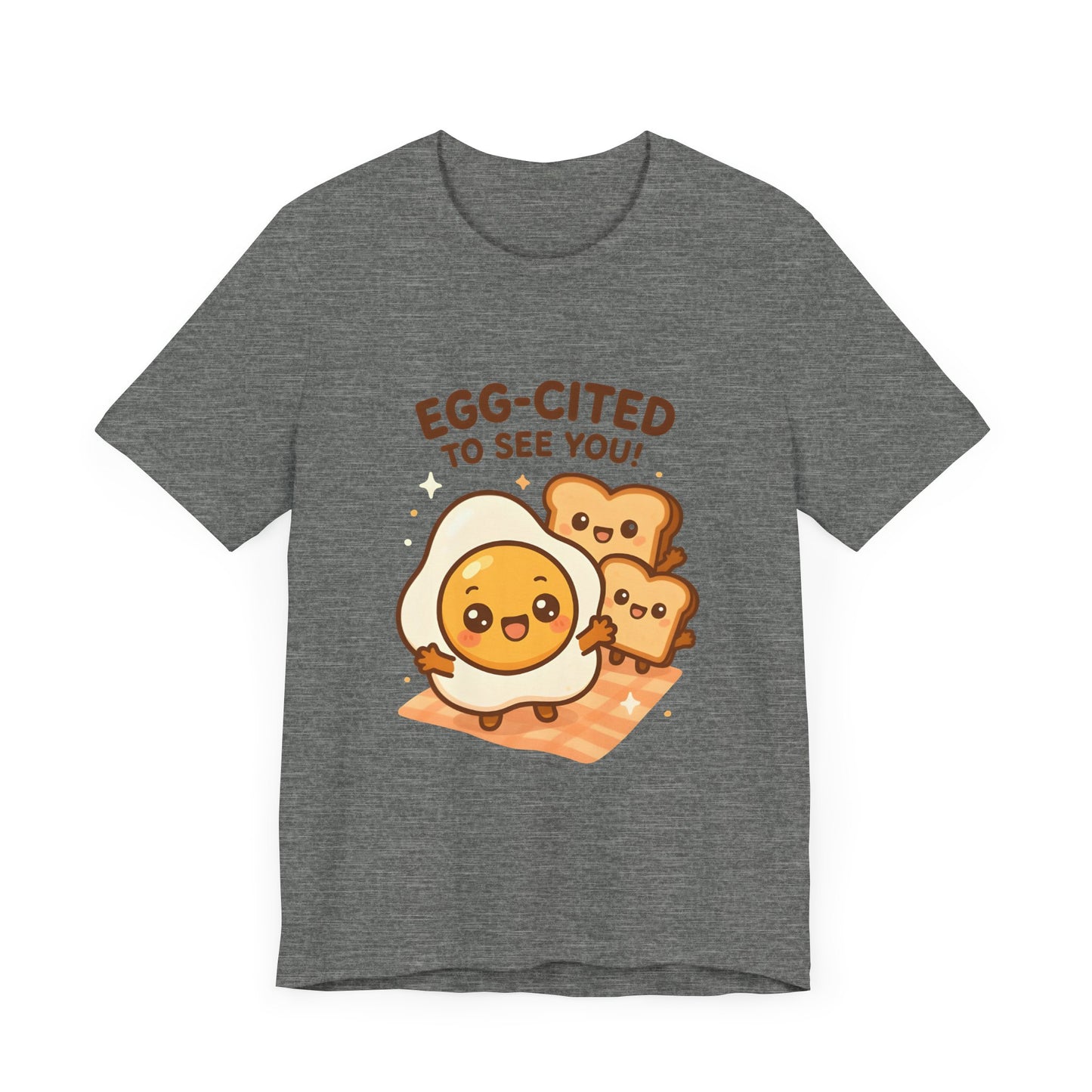 Egg-cited Unisex Jersey Short Sleeve Tee - Fun & Playful Graphic T-Shirt