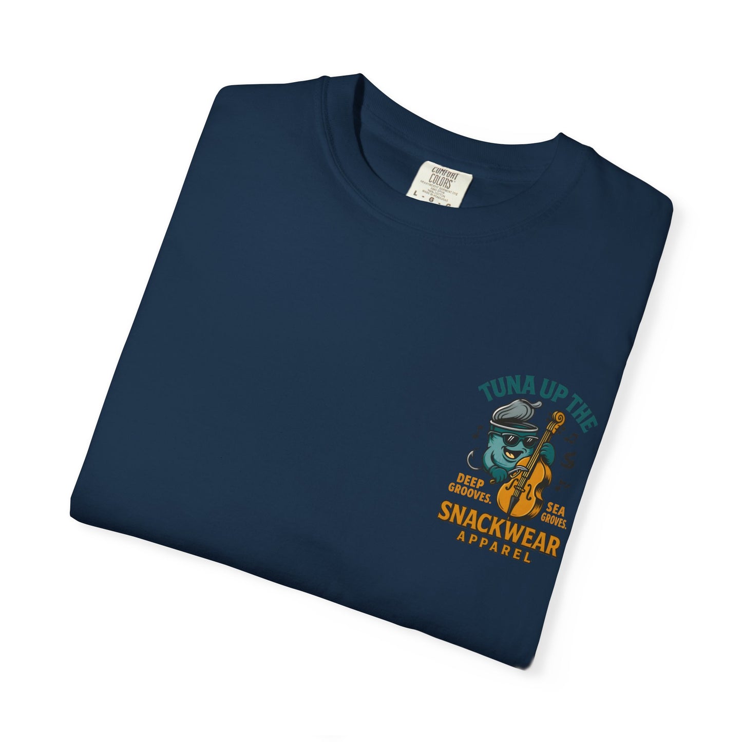 Vintage-Inspired Music T-Shirt, Fun Unisex Tee, Deep Sea Grooves Tee, Quirky Bass Fish T-Shirt, Gift for Music Lovers, Beach Vibes