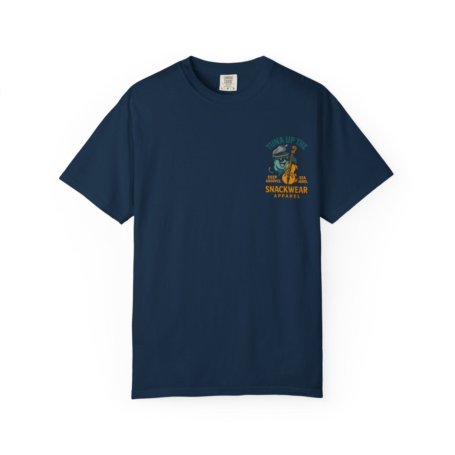 Vintage-Inspired Music T-Shirt, Fun Unisex Tee, Deep Sea Grooves Tee, Quirky Bass Fish T-Shirt, Gift for Music Lovers, Beach Vibes