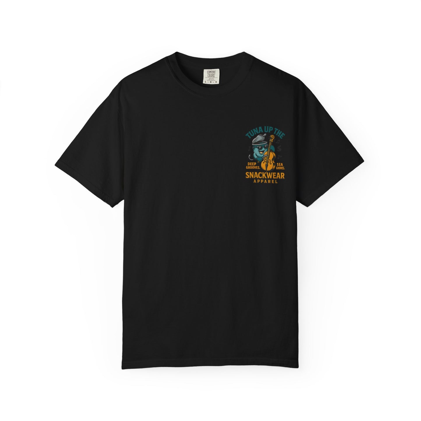 Vintage-Inspired Music T-Shirt, Fun Unisex Tee, Deep Sea Grooves Tee, Quirky Bass Fish T-Shirt, Gift for Music Lovers, Beach Vibes