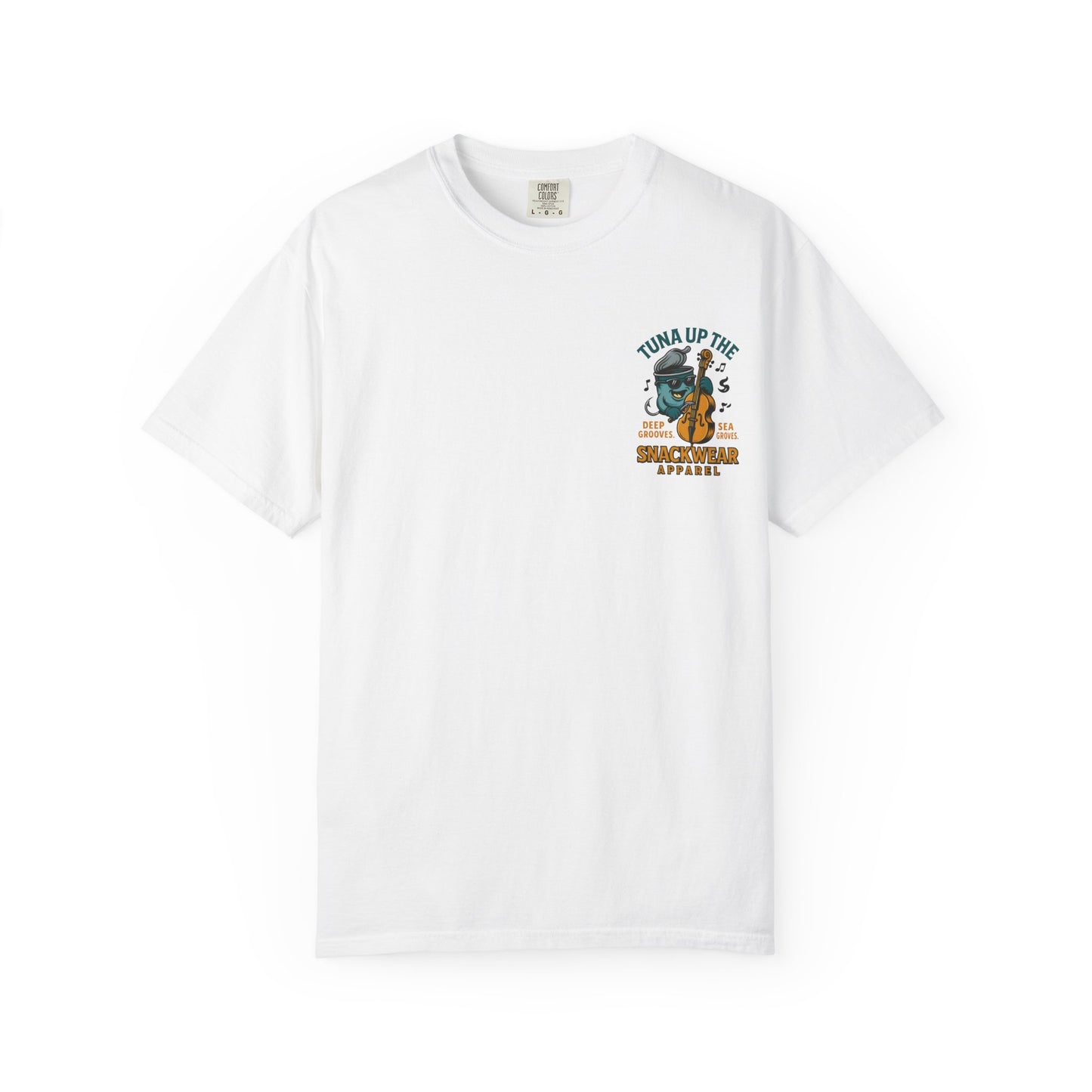 Vintage-Inspired Music T-Shirt, Fun Unisex Tee, Deep Sea Grooves Tee, Quirky Bass Fish T-Shirt, Gift for Music Lovers, Beach Vibes