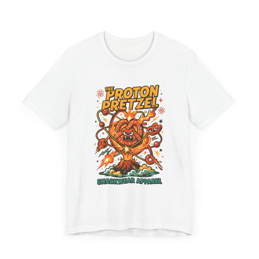 The Proton Pretzel Graphic Tee - Fun Unisex Jersey T-Shirt for Snack Lovers