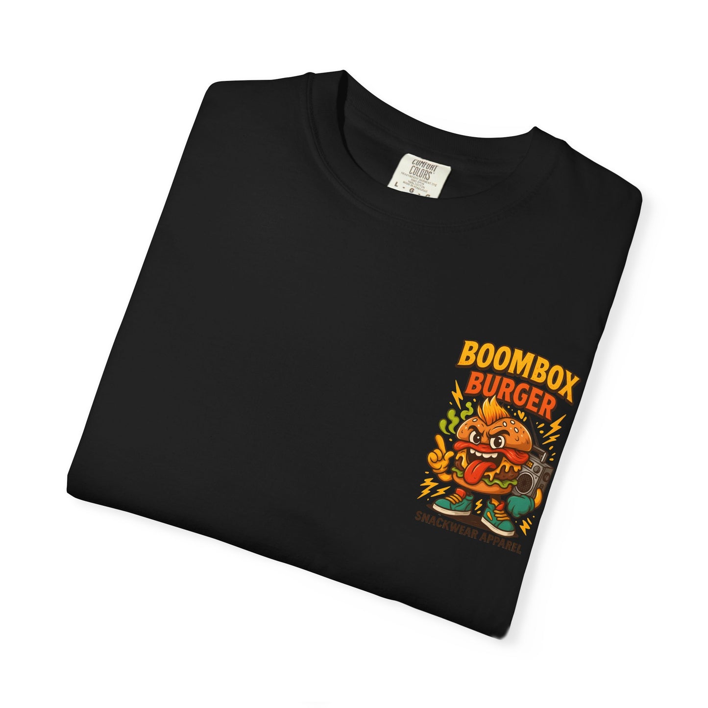 GrillMatic Snackwear Unisex T-Shirt - Fun Boombox & Burger Design