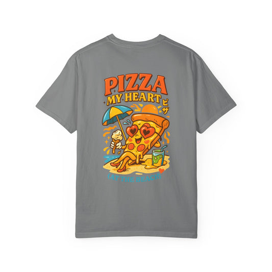Pizza My Heart Unisex Garment-Dyed T-Shirt - Beach Vibe Summer Tee