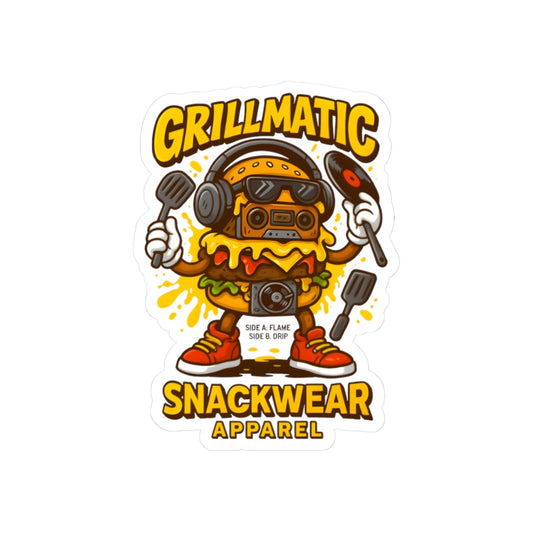 GrillMatic Snackwear Stickers - Fun Foodie Decals for BBQ Lovers