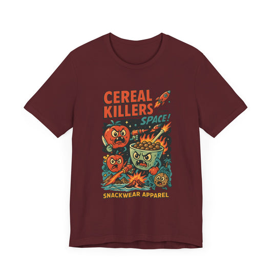Cereal Killers Graphic Tee - Unisex Jersey Short Sleeve, Space-Themed Snackwear Apparel