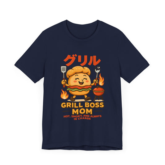 Grill Boss Mom Tee - Fun BBQ Unisex Jersey T-Shirt for Moms