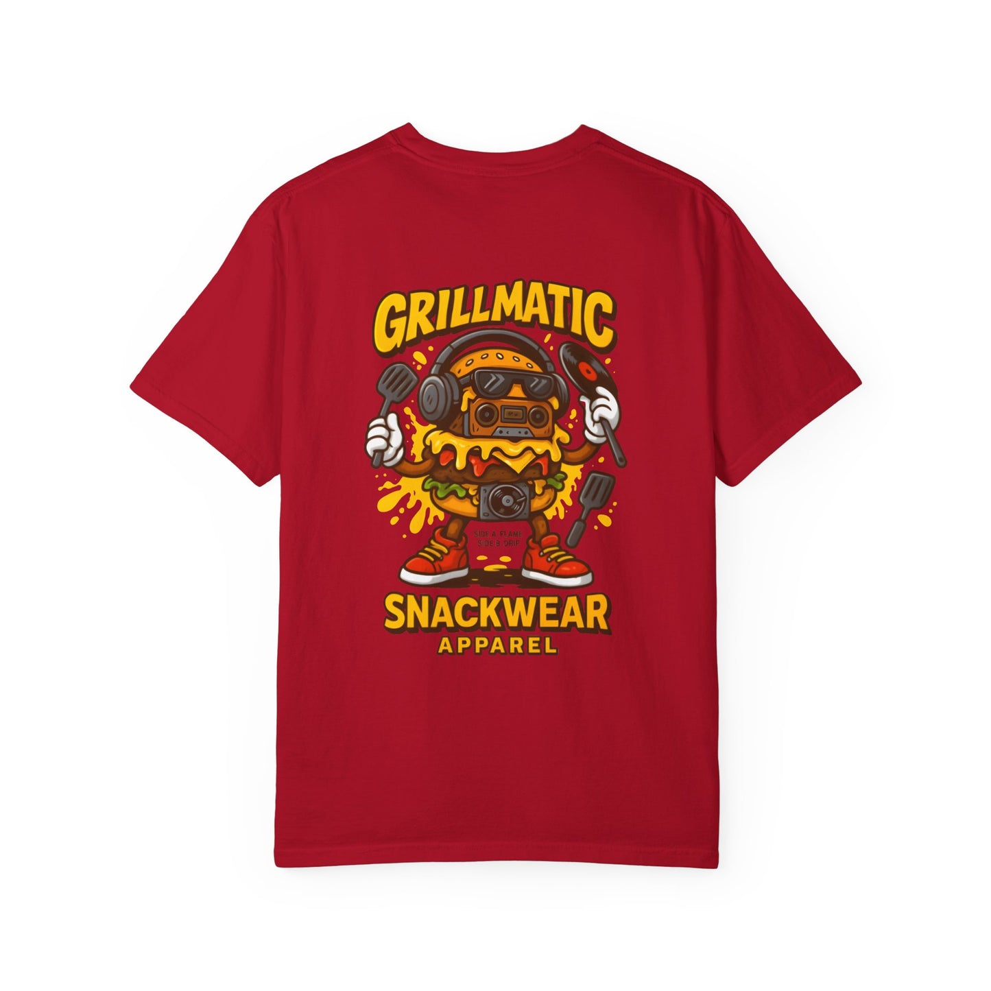 GrillMatic Snackwear Unisex T-Shirt - Fun Boombox & Burger Design