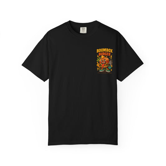 GrillMatic Snackwear Unisex T-Shirt - Fun Boombox & Burger Design