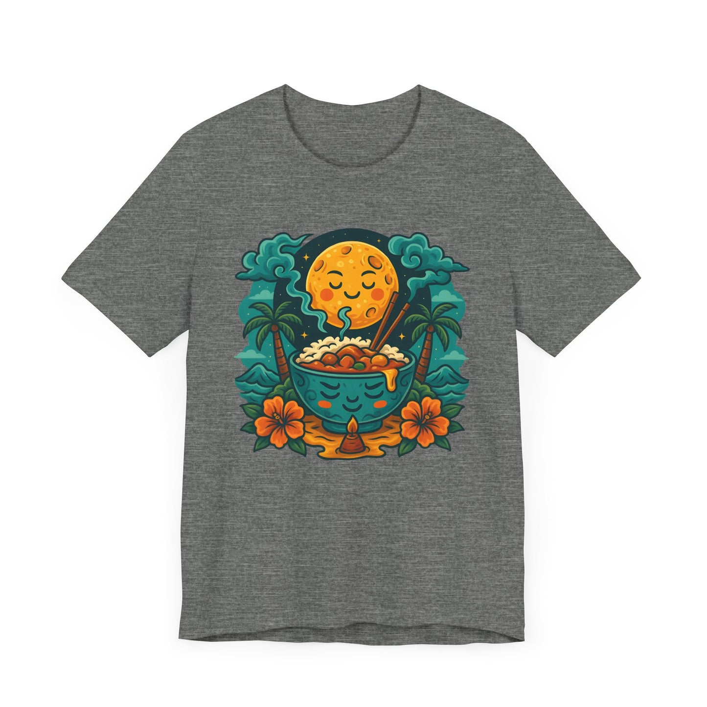 Cozy Sunset Vibe Tee - Unisex Jersey Short Sleeve T-Shirt with Tropical Design