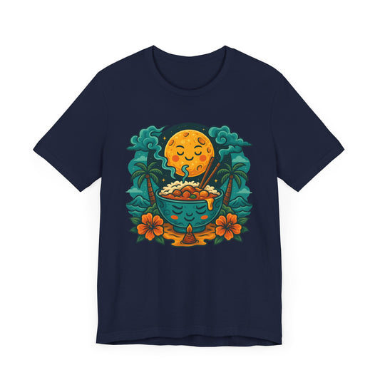Cozy Sunset Vibe Tee - Unisex Jersey Short Sleeve T-Shirt with Tropical Design