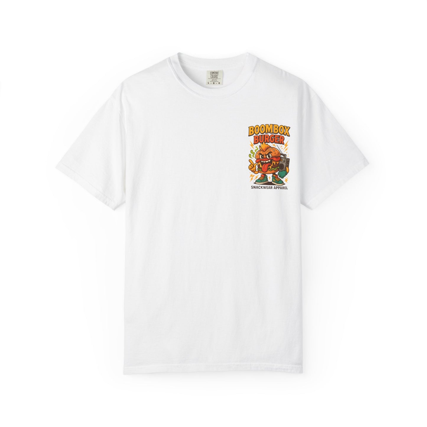 GrillMatic Snackwear Unisex T-Shirt - Fun Boombox & Burger Design