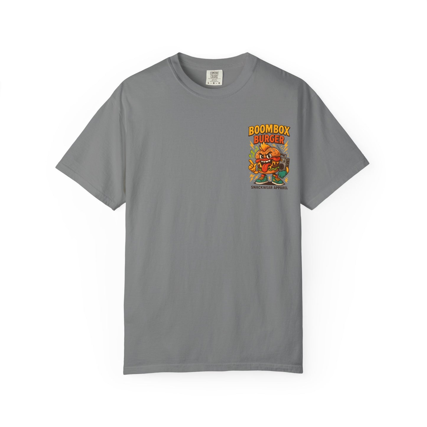 GrillMatic Snackwear Unisex T-Shirt - Fun Boombox & Burger Design